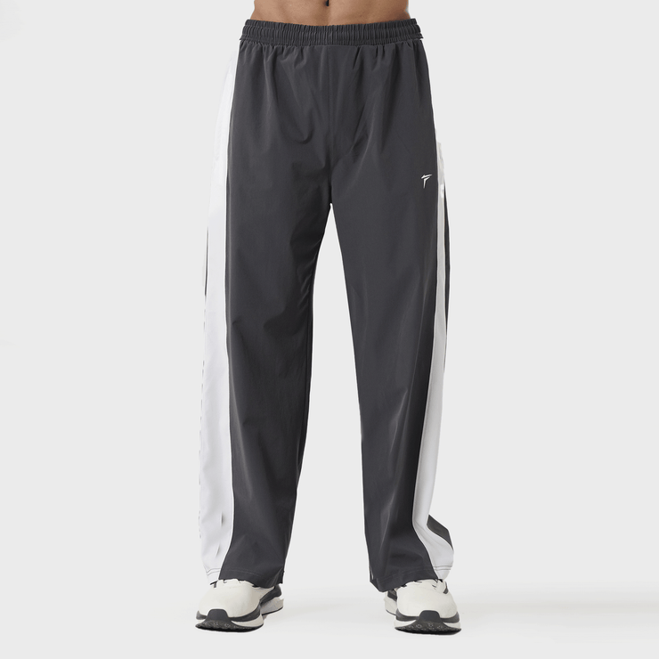 Tf-Premium Charcoal Crinkle Bottoms With White Side Panel