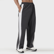 Tf-Premium Charcoal Crinkle Bottoms With White Side Panel
