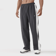 Tf-Premium Charcoal Crinkle Bottoms With White Side Panel