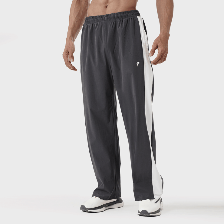 Tf-Premium Charcoal Crinkle Bottoms With White Side Panel