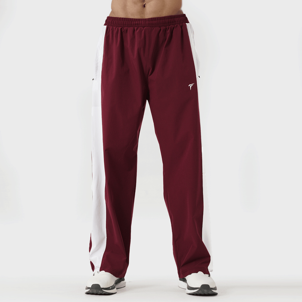 Tf-Premium Maroon Crinkle Bottoms With White Side Panel