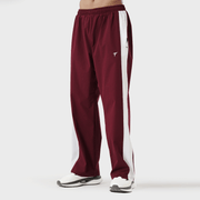 Tf-Premium Maroon Crinkle Bottoms With White Side Panel