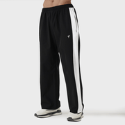 Tf-Premium Black Crinkle Bottoms With White Side Panel