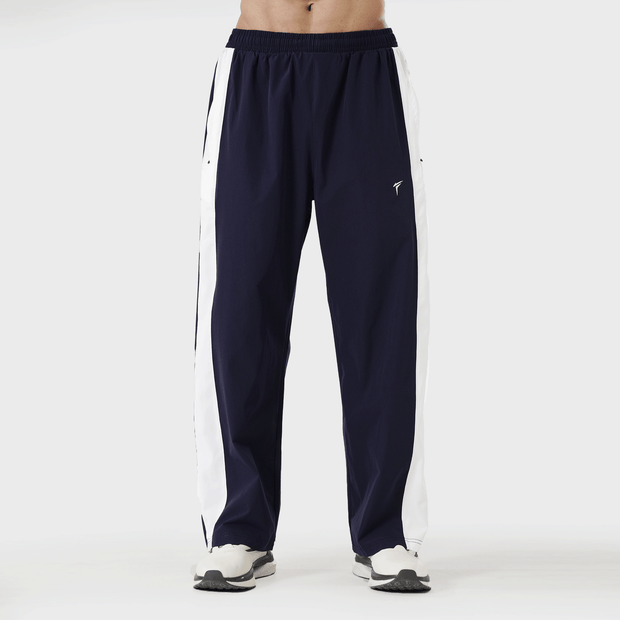 Tf-Premium Navy Crinkle Bottoms With White Side Panel
