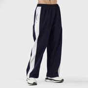 Tf-Premium Navy Crinkle Bottoms With White Side Panel