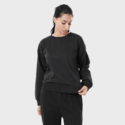 Tf-Premium Black Essential Women Sweatshirt Top