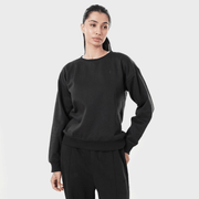 Tf-Premium Black Essential Women Sweatshirt Top