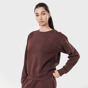 Tf-Premium Brown Essential Women Sweatshirt Top