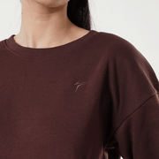 Tf-Premium Brown Essential Women Sweatshirt Top
