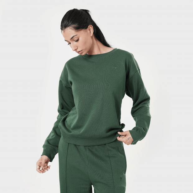 Tf-Premium Green Essential Women Sweatshirt Top