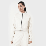 Tf-Premium Sandstone Fleece Essential Women Zipper Top