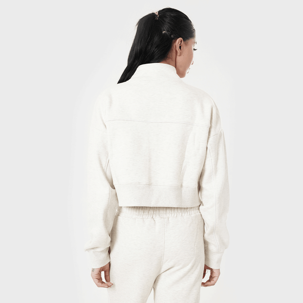 Tf-Premium Sandstone Fleece Essential Women Zipper Top