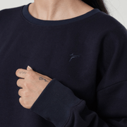 Tf-Premium Navy Essential Women Sweatshirt Top