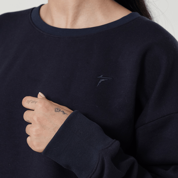 Tf-Premium Navy Essential Women Sweatshirt Top
