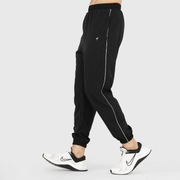 Tf-Premium Black Relaxed Fit Single Piping Bottoms