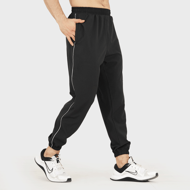 Tf-Premium Black Relaxed Fit Single Piping Bottoms