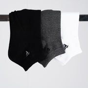 Pack of 3 Mix Color Ankle Socks (Grey, Black and White)