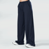 Tf-Navy Classic Ribbed Wide Leg Women Pants