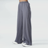 Tf-Grey Classic Ribbed Wide Leg Women Pants