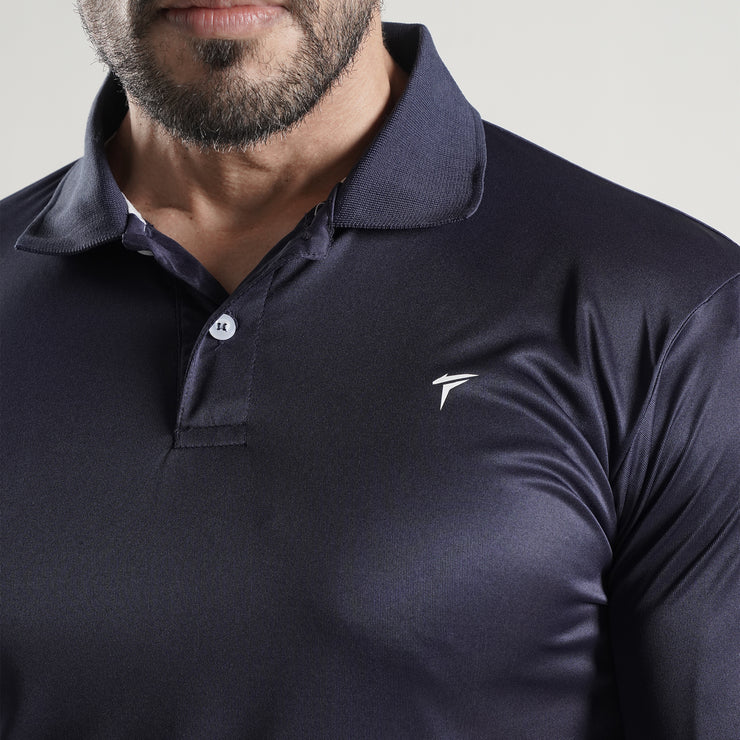 Tf-Full Sleeve Navy Polo Tee