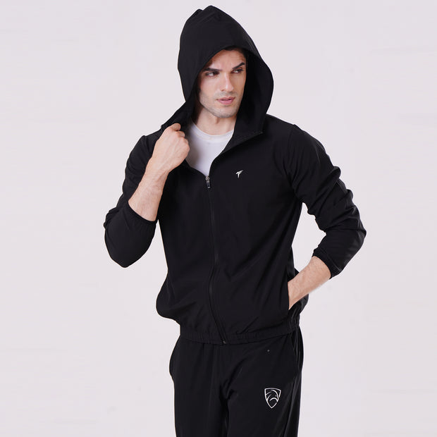 Tf-Essential Black Running Hoodie Jacket