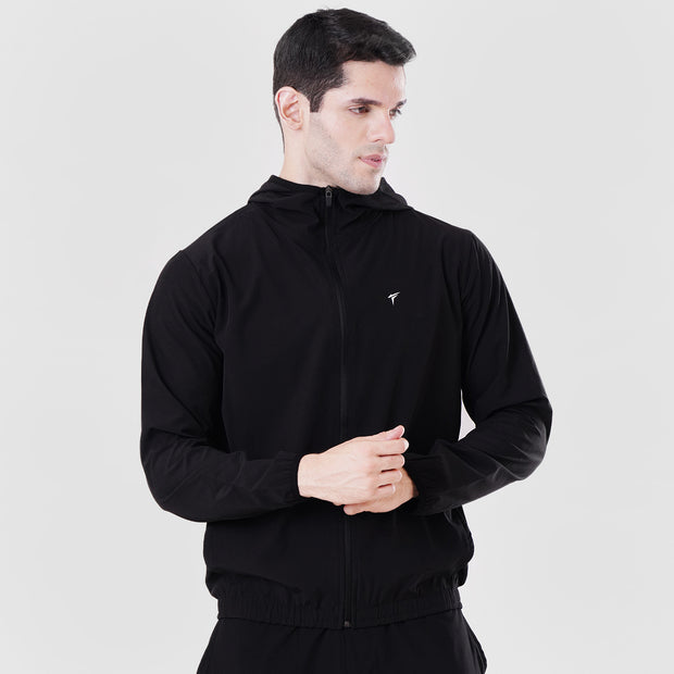 Tf-Essential Black Running Hoodie Jacket