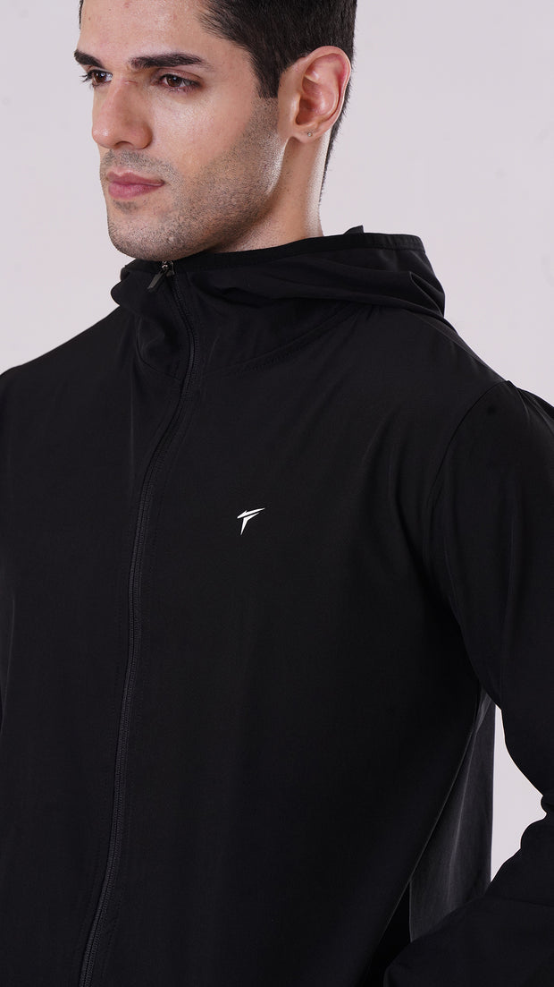 Tf-Essential Black Running Hoodie Jacket