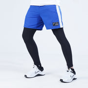Tf-Royal Blue Full Compression Shorts With White Panel