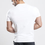 Tf-White Muscle-Fit Premium Lycra Tee