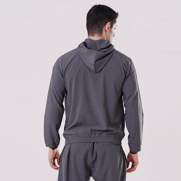 Tf-Essential Grey Running Hoodie Jacket