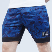 Tf-Blue Camouflage Interlock Training Shorts