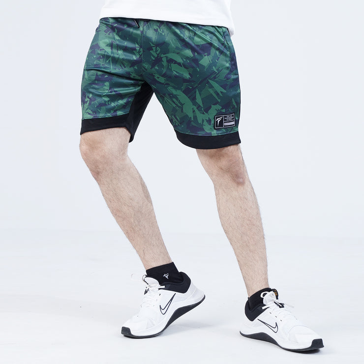 Tf-Green Camouflage Interlock Training Shorts