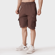 Tf-Dark Brown Heavy GSM Cargo Shorts