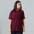 Tf-Premium Maroon Relaxed Fit Motion Series Women Top