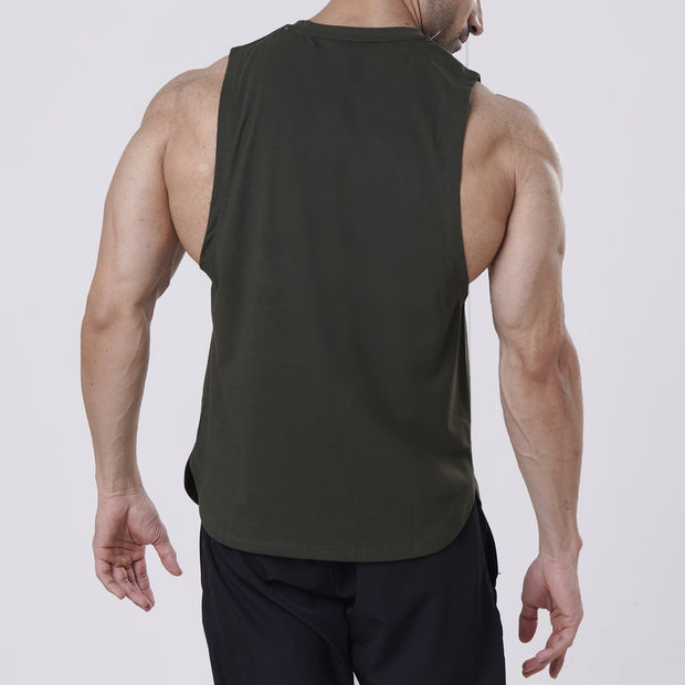 Tf-Olive Premium Deep Cut Tanks