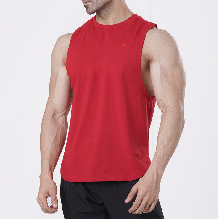 Tf-Red Premium Deep Cut Tanks