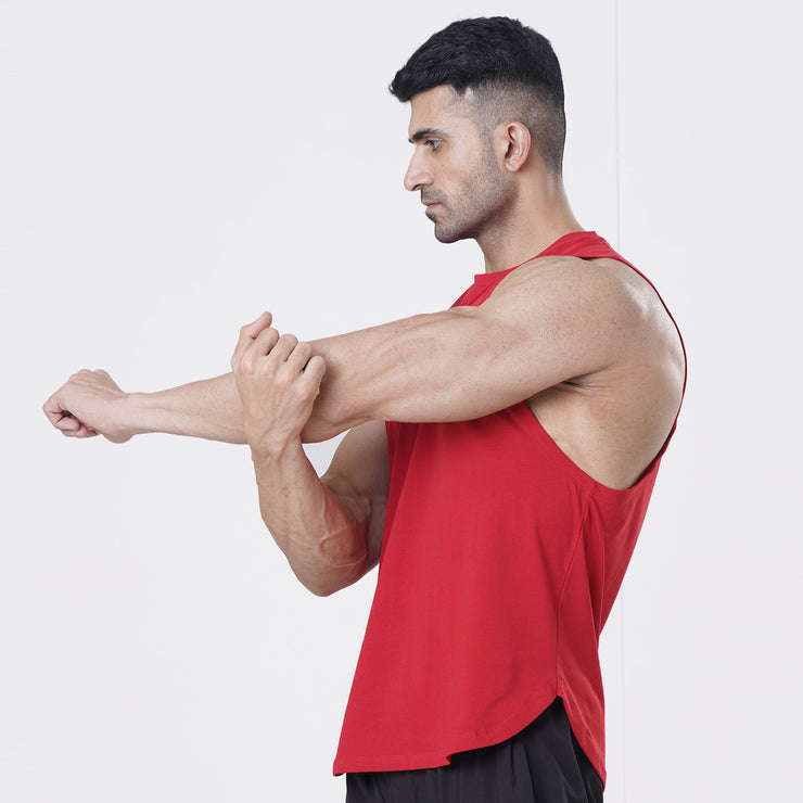 Tf-Red Premium Deep Cut Tanks