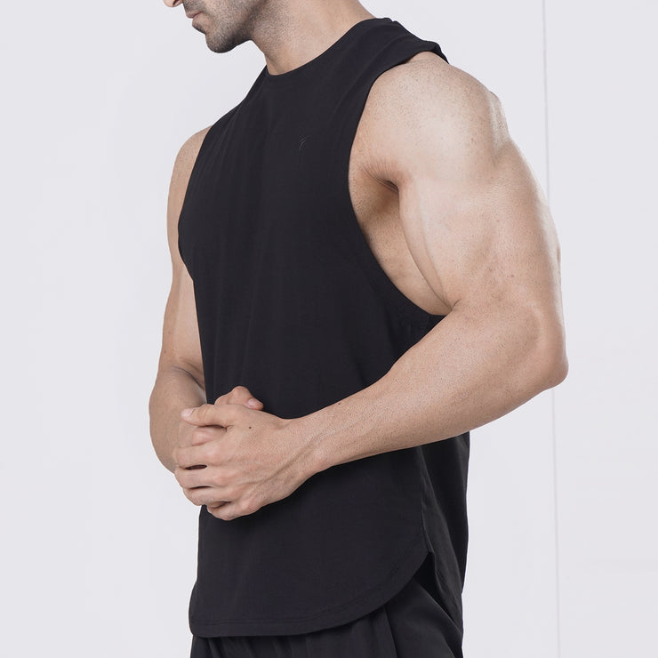 Tf-Black Premium Deep Cut Tanks