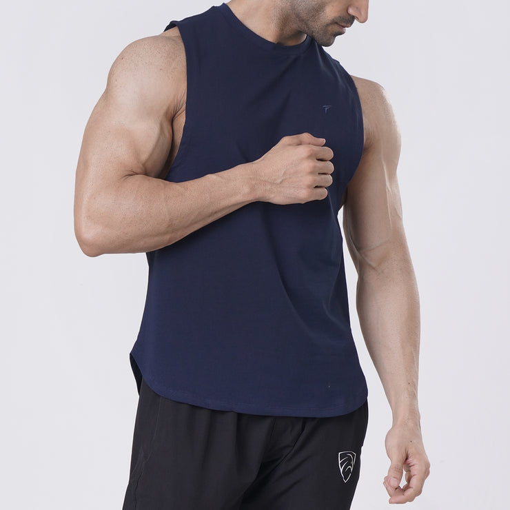 Tf-Navy Premium Deep Cut Tanks
