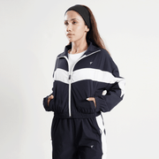 Tf-BaseRun Navy And White Contrast Women Zipper Top
