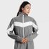 Tf-BaseRun Grey And White Contrast Women Zipper Top