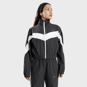Tf-BaseRun Charcoal And White Contrast Women Zipper Top