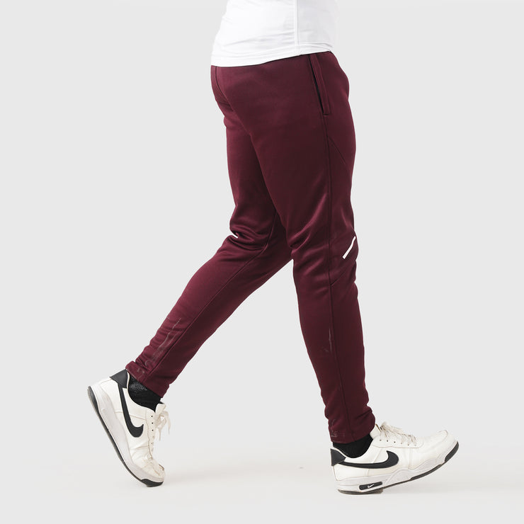 Tf-Maroon PolyFleece Side Cut Print Bottoms