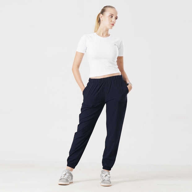 Tf-Premium Navy Micro Stretch Women Cuff Bottoms