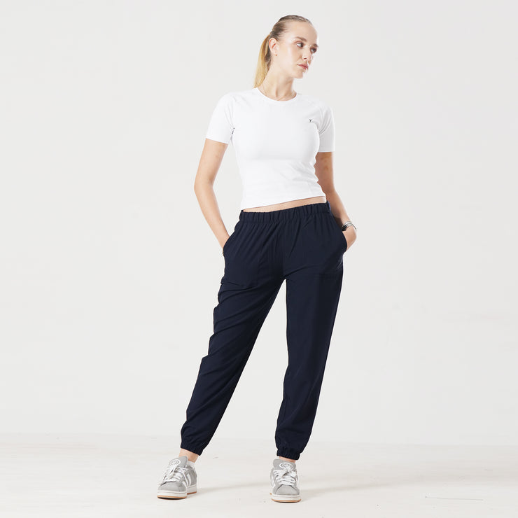 Tf-Premium Navy Micro Stretch Women Cuff Bottoms