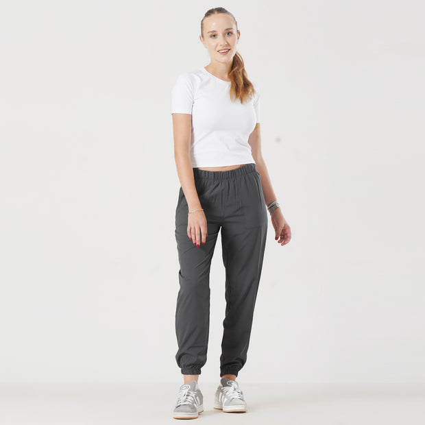 Tf-Premium Grey Micro Stretch Women Cuff Bottoms