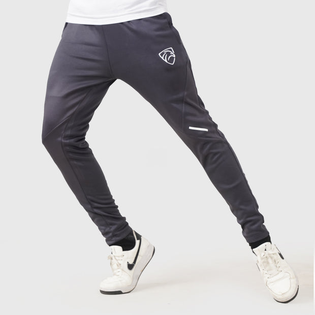 Tf-Charcoal PolyFleece Side Cut Print Bottoms