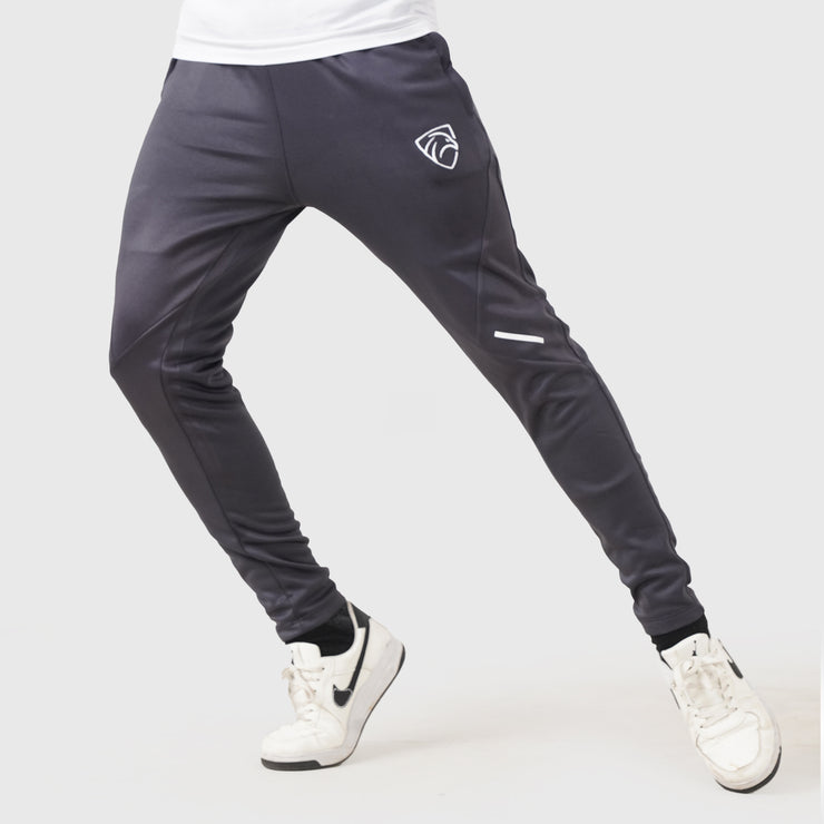 Tf-Charcoal PolyFleece Side Cut Print Bottoms