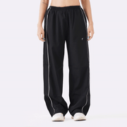 Tf-Premium Black Wide Leg Double Piping Bottoms