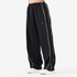Tf-Premium Black Wide Leg Double Piping Bottoms